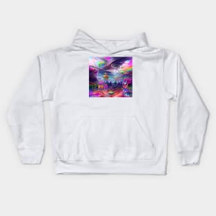 Psychedelic Alien Planet Kids Hoodie